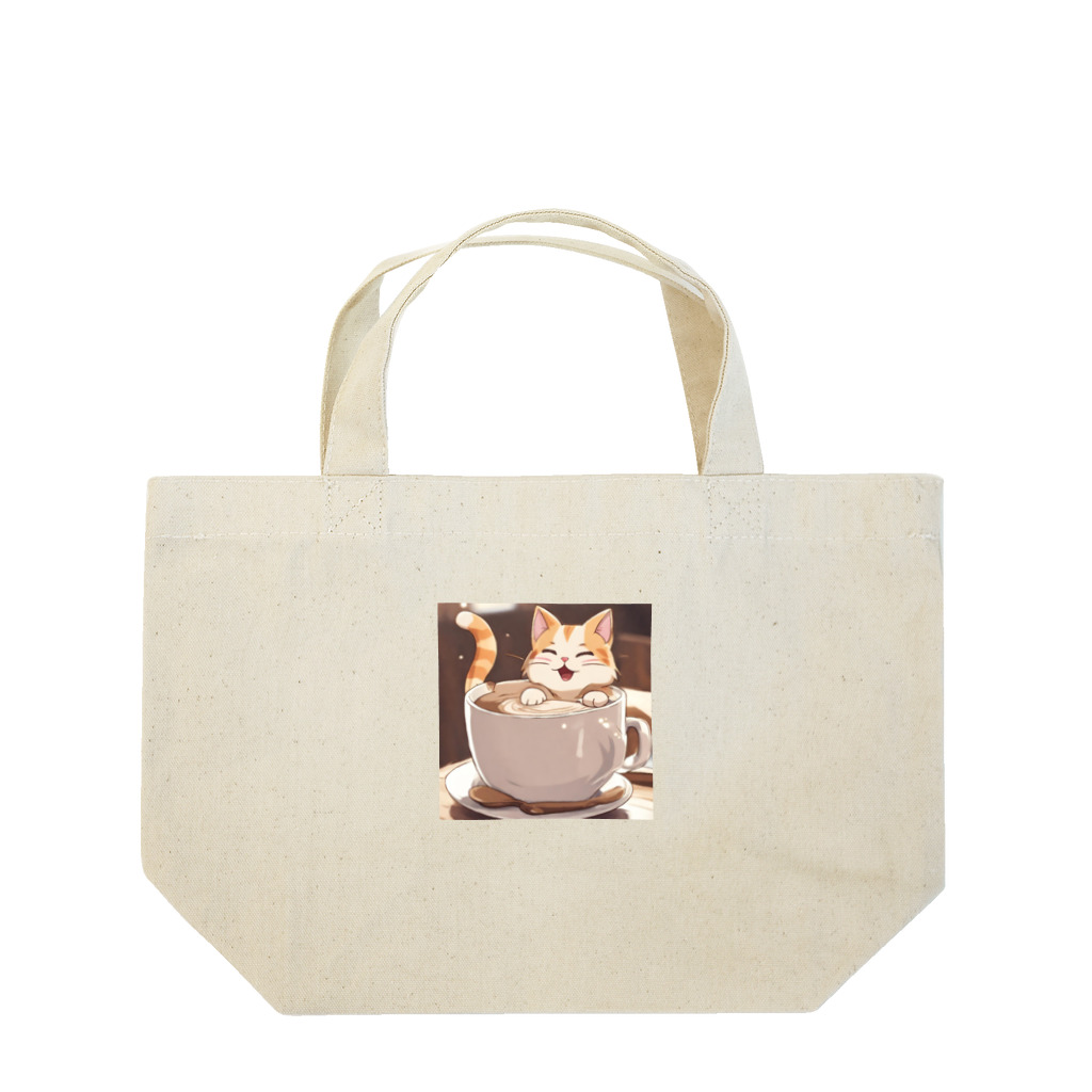 カプチーノ猫🐱のカプチーノ猫 ランチトートバッグ