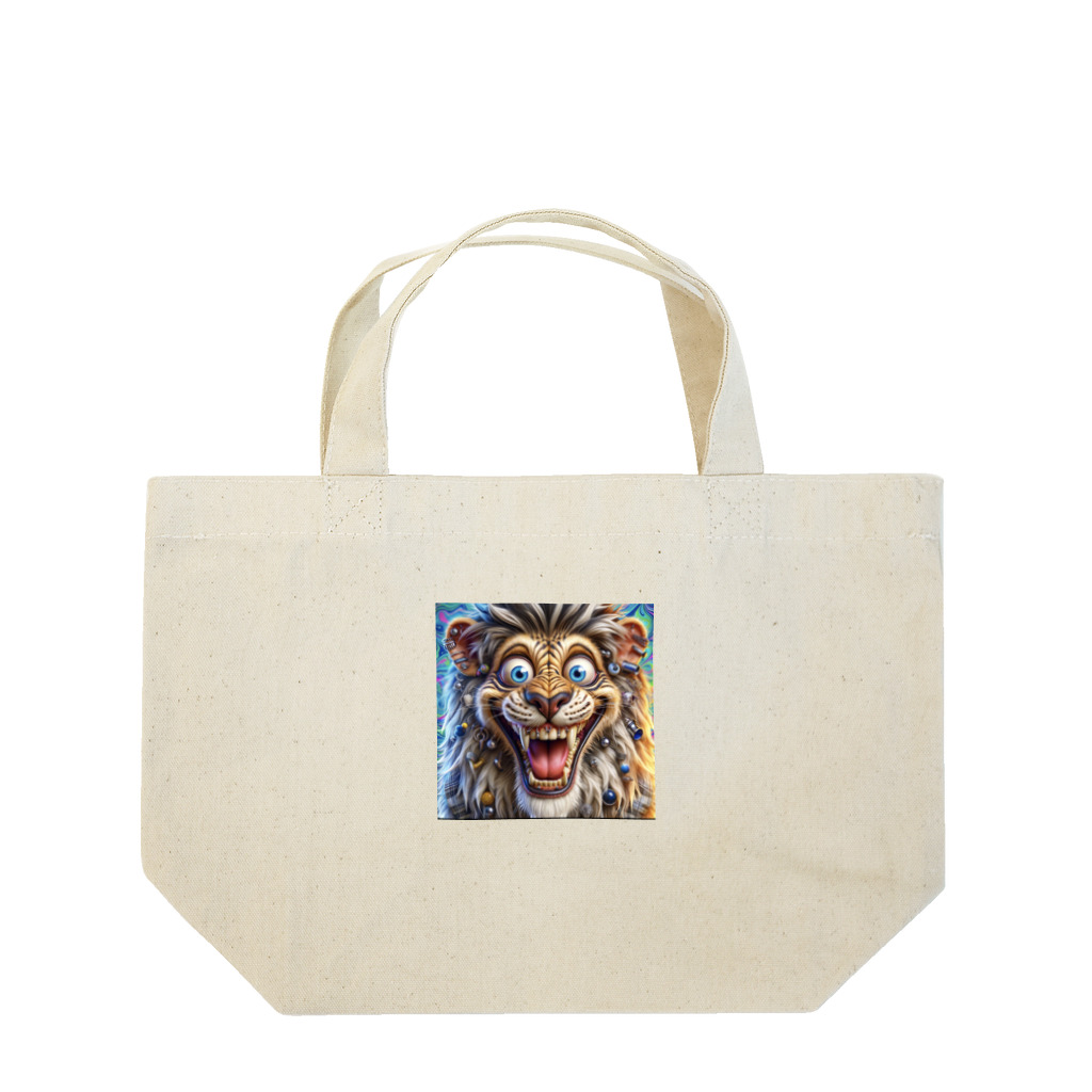 crazy_x_crazyのクレイジーライオン Lunch Tote Bag