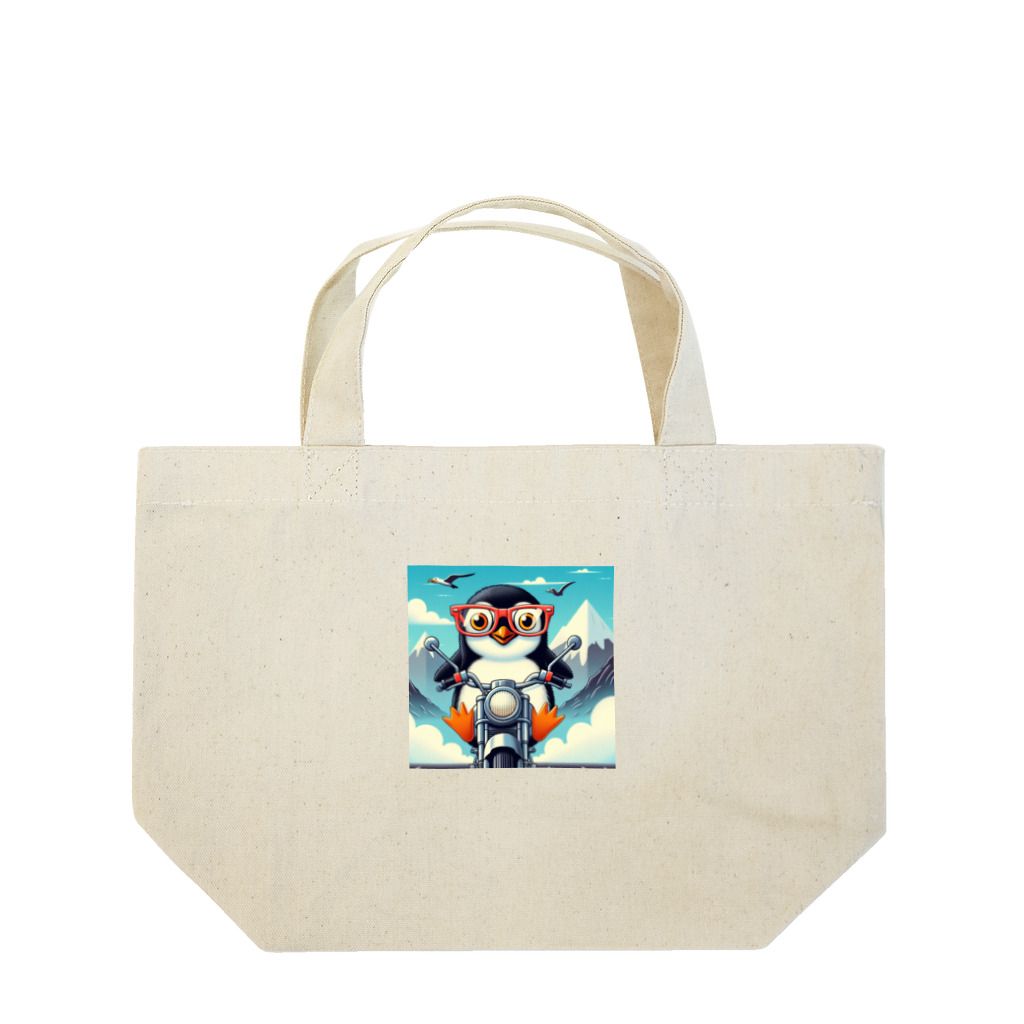 YFCのサングラスをかけたワイルドなペンギン③ Lunch Tote Bag