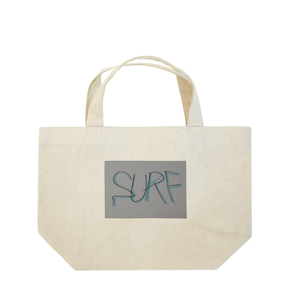 SURF810のSURF 文字(青影) ランチトートバッグ