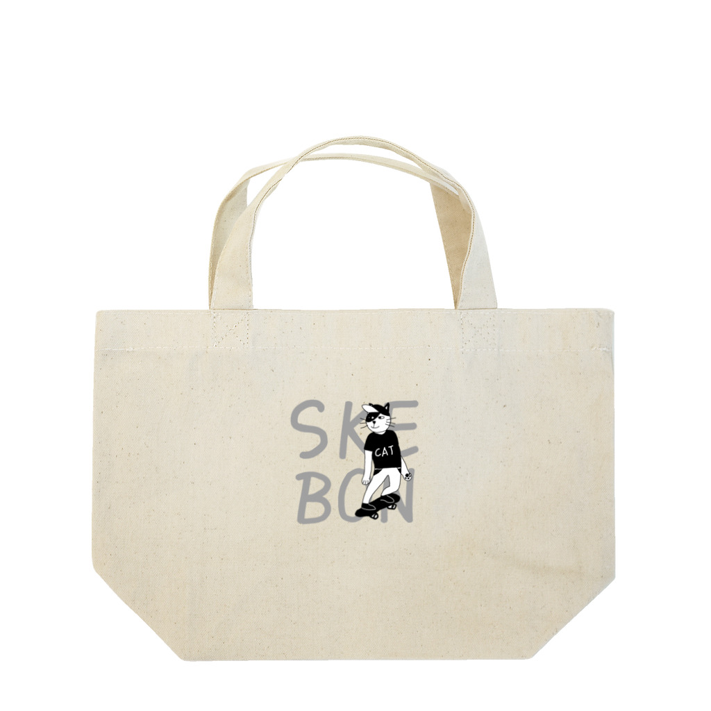 【KOTCH】 Tシャツショップのスケボーキャット Lunch Tote Bag