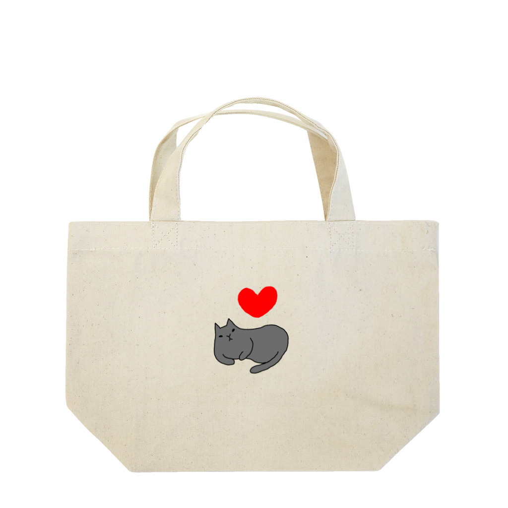 ３２１６のl love クロネコ Lunch Tote Bag