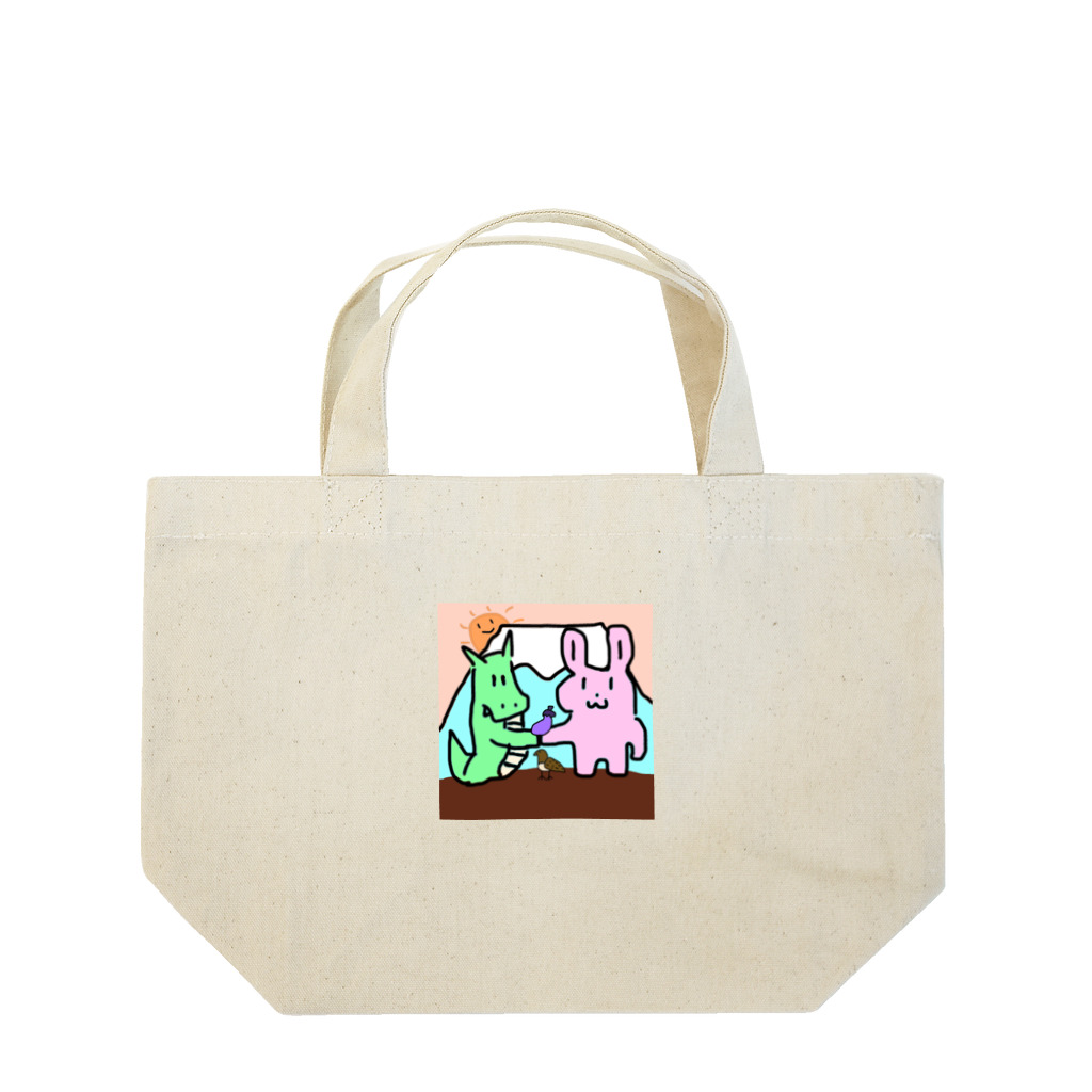 ちょこみんと🍫🍀の兎年から辰年へ〜鷹と富士となすびを添えて〜 Lunch Tote Bag