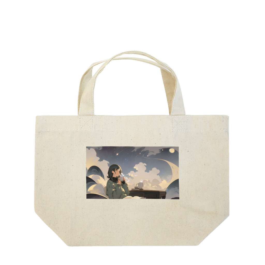 noa_Nostalgiaのchill girl coffee time Lunch Tote Bag