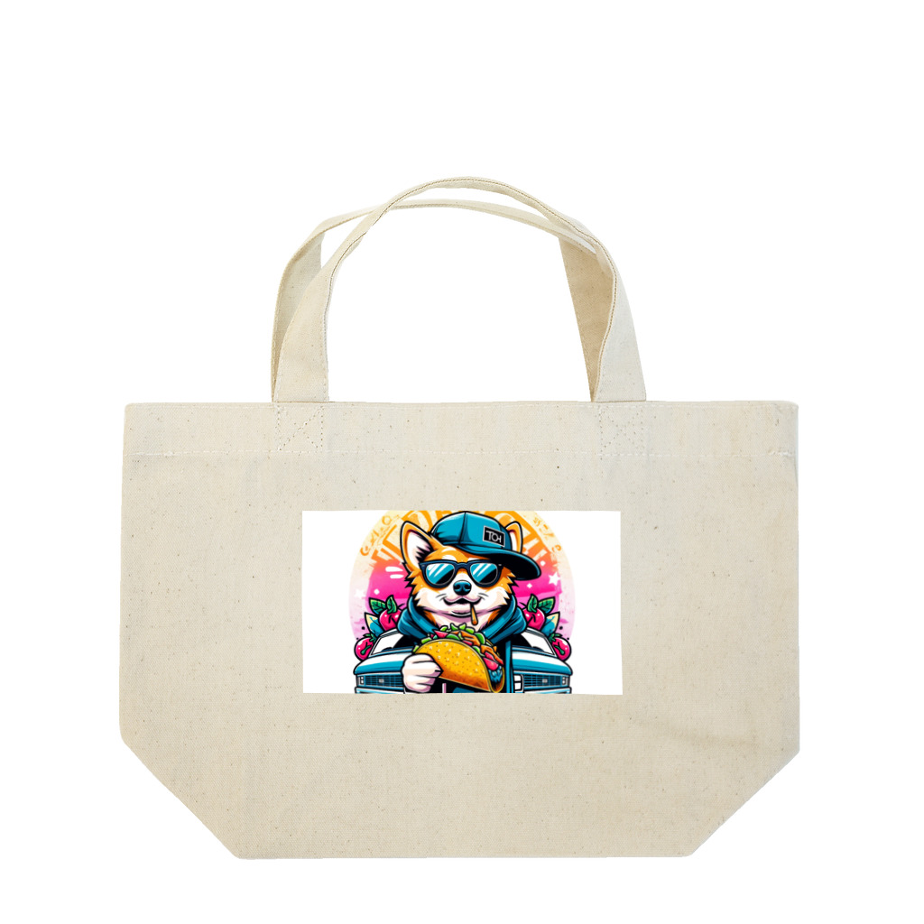 Gokuuchan's Cute Creationsのゴクウちゃんとタコス　time Lunch Tote Bag
