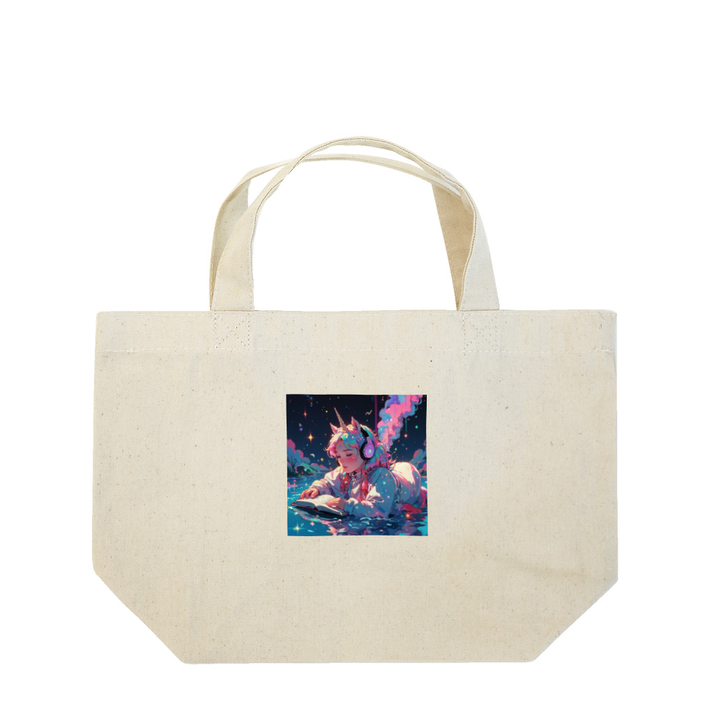 monokurobubuのユニコーンガール Lunch Tote Bag