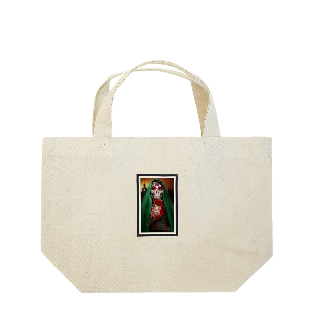 R&N Photographyのカトリーナとバラ花｜死者の日・日本のカトリーナ Lunch Tote Bag