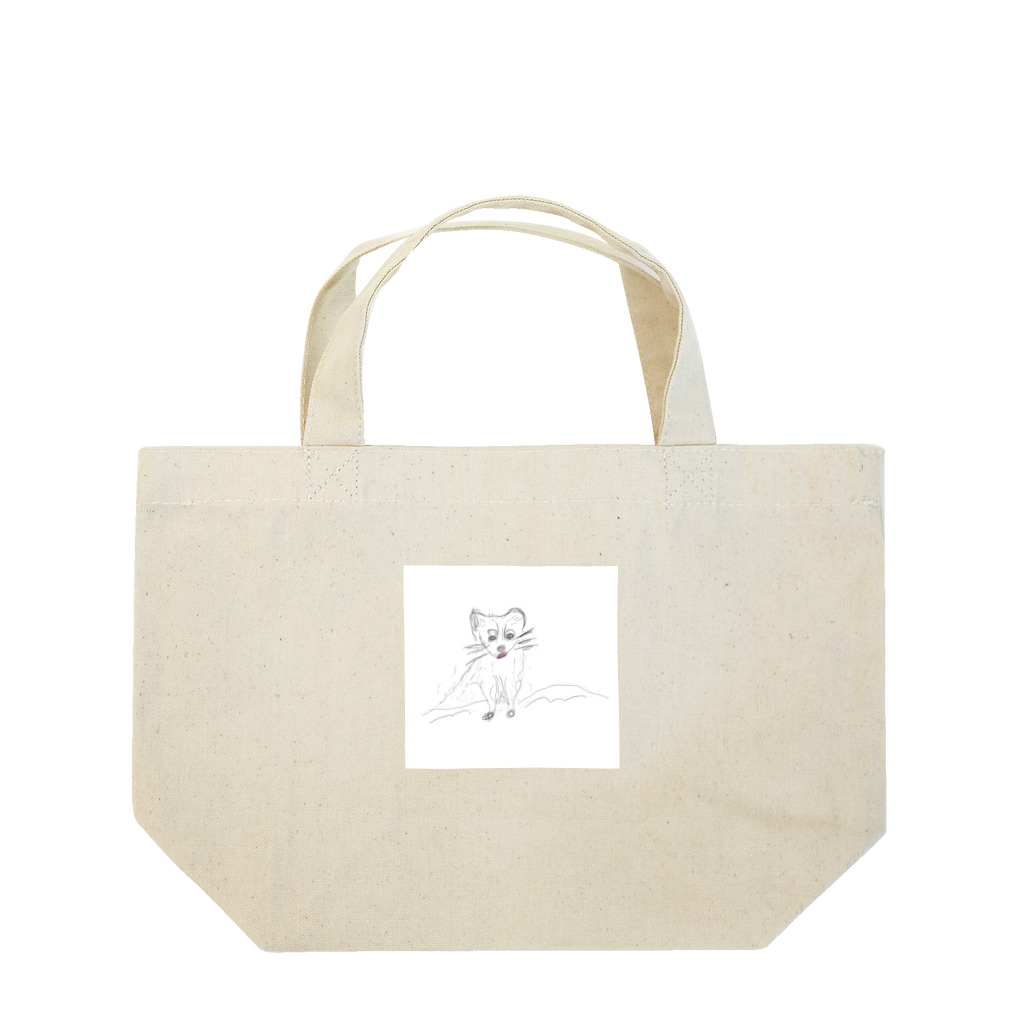 Aki11の震えるオコジョ君 Lunch Tote Bag