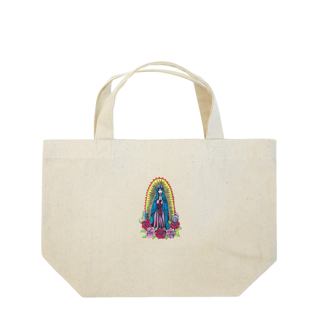 星月猫　徳島洋子のグアダルーペの聖猫 聖母マリア 猫 Lunch Tote Bag