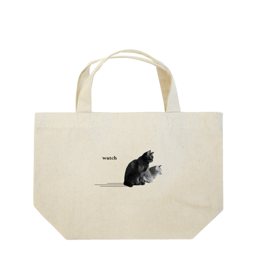 深夜の猫屋さんの監視猫 Lunch Tote Bag