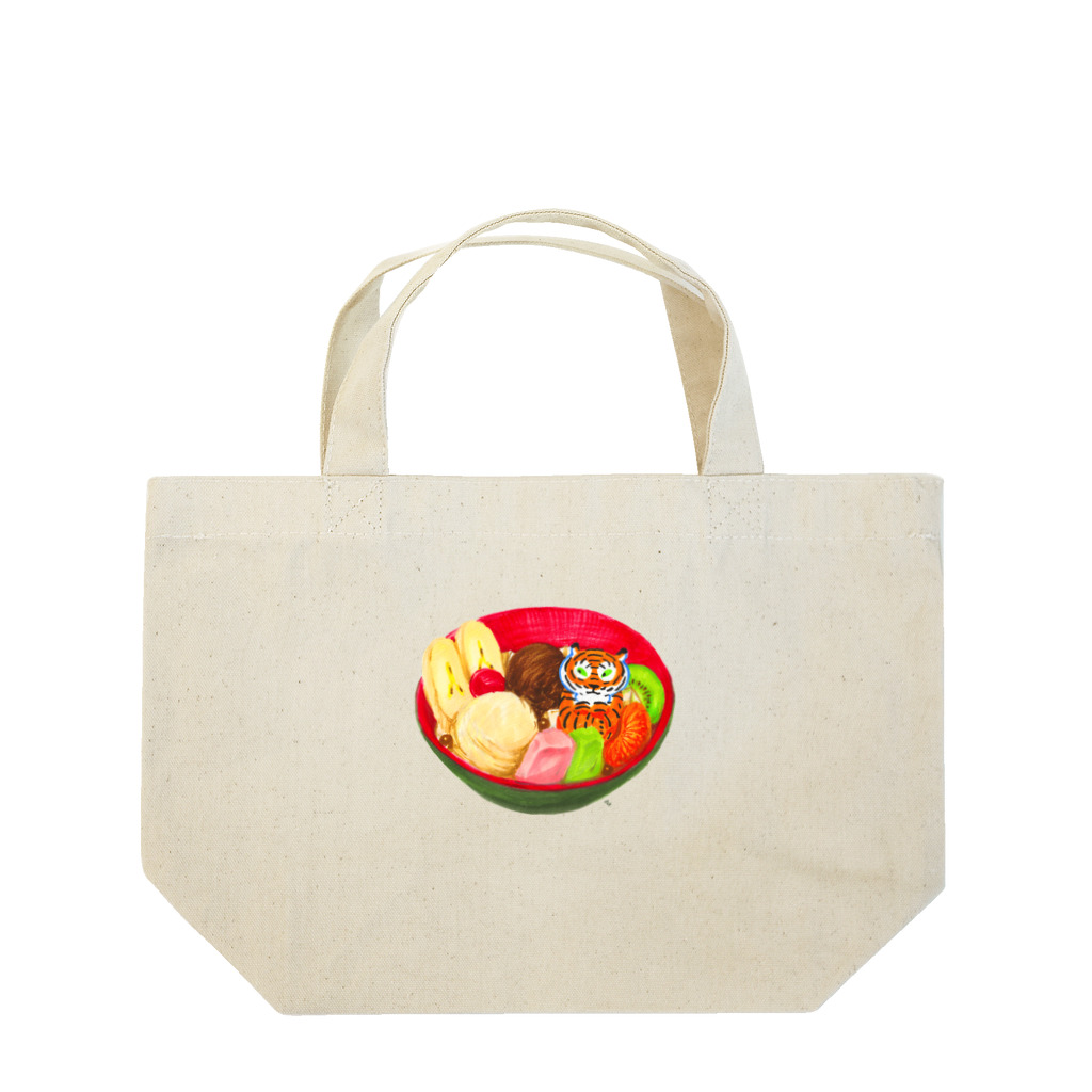 segasworksのクリームあんみつとトラちゃん Lunch Tote Bag