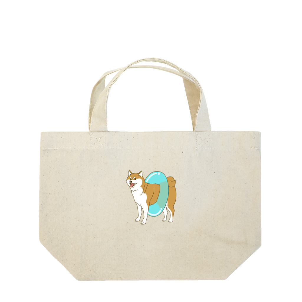 takaseのSHOPのプールに行く気の柴犬 Lunch Tote Bag