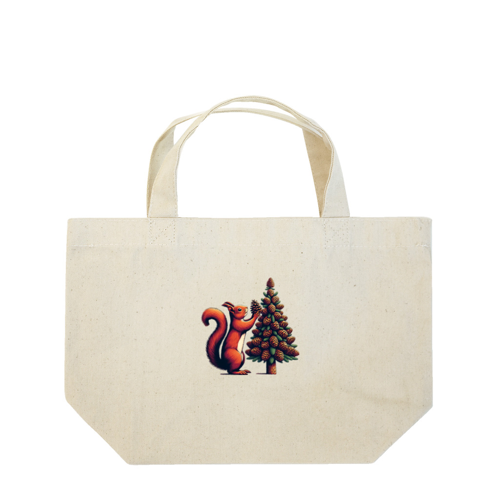 niko&PANDA shopのリスのクリスマス Lunch Tote Bag