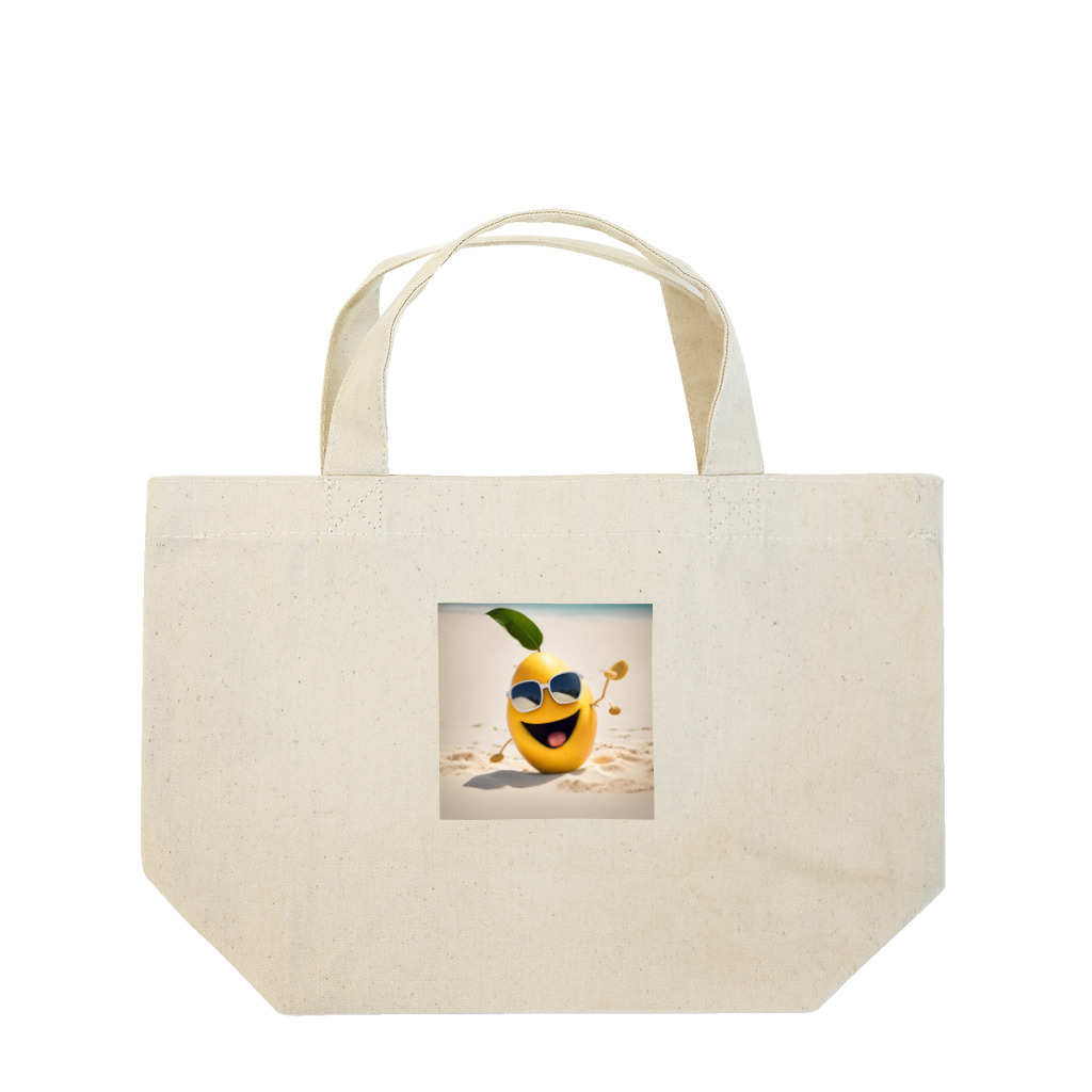 甘いマンゴーの爽やかなマンゴーキャラのグッズ Lunch Tote Bag