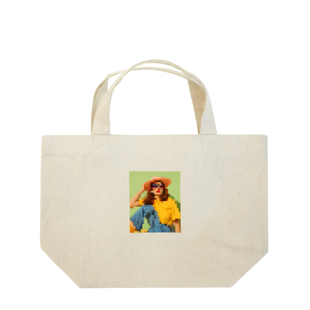 Unique Existenceのart woman mosaic Lunch Tote Bag