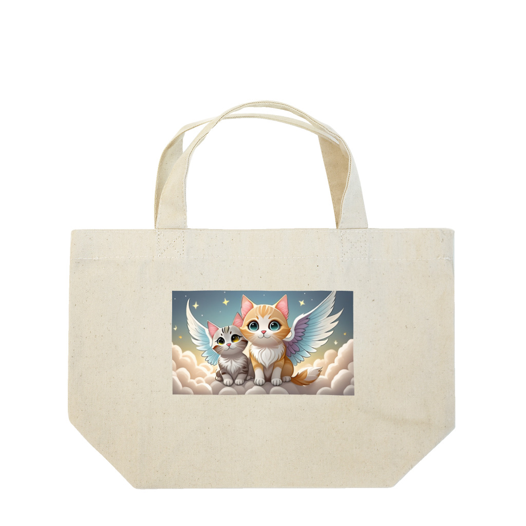 癒しの部屋🐾໒꒱のAngel cat🐾໒꒱ Lunch Tote Bag