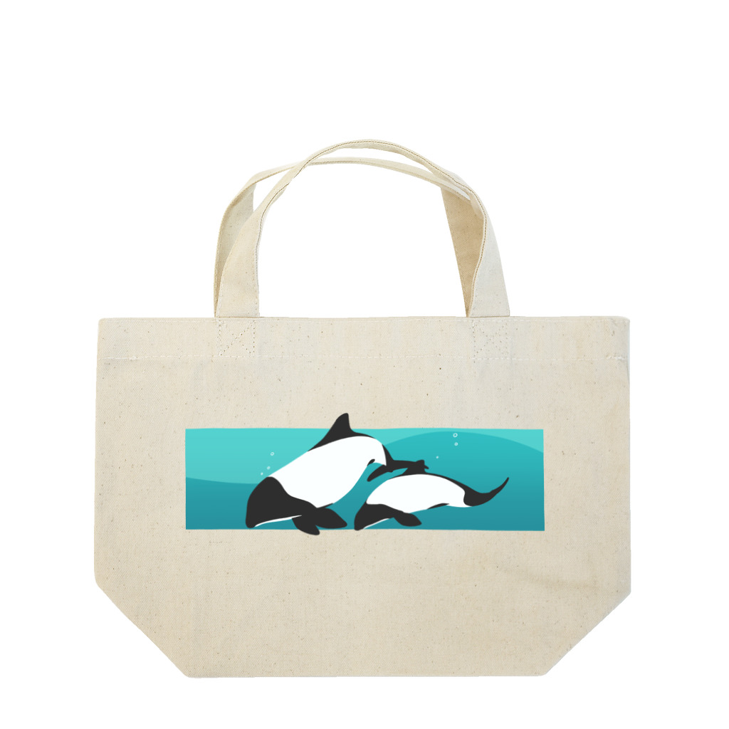 ひぐのイロワケイルカのランデブー Lunch Tote Bag