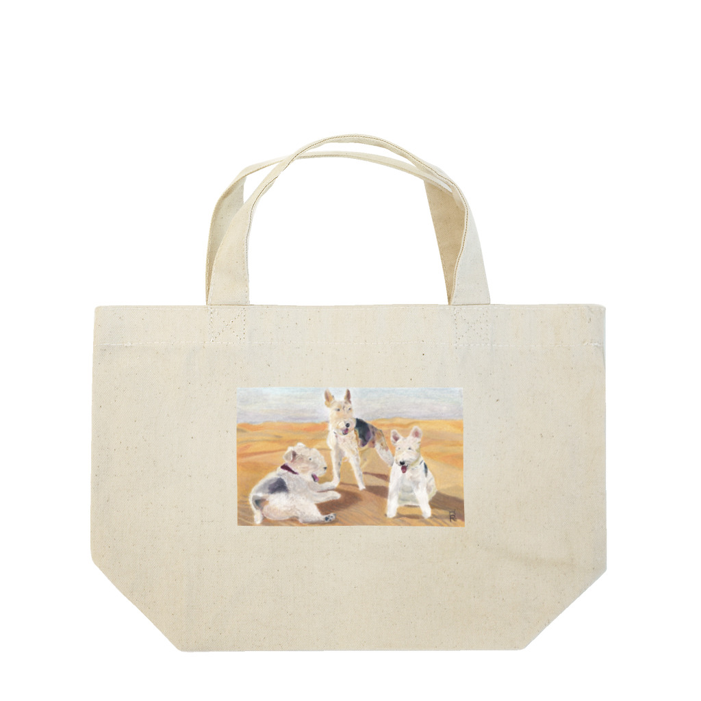 みるきち【ペットイラストアーティスト】の砂漠の番犬① Lunch Tote Bag