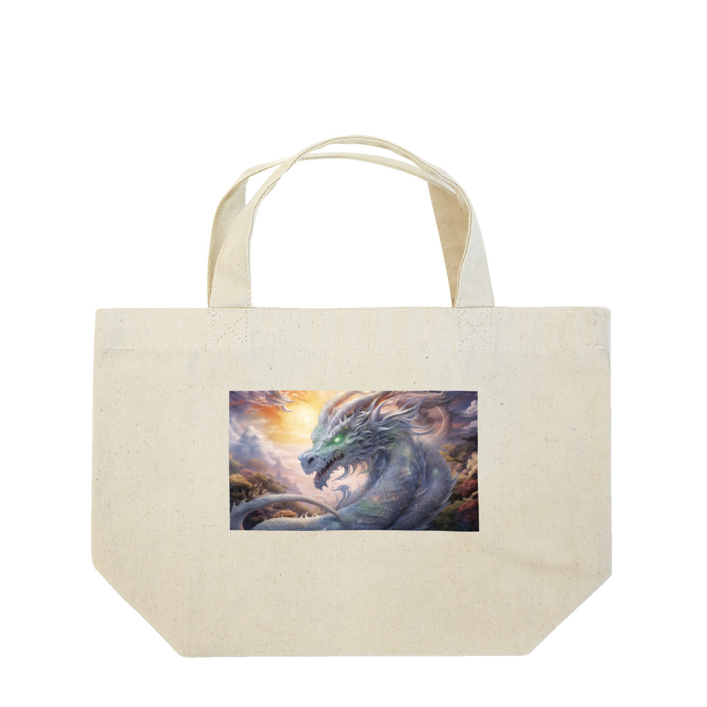 フォアネイル開運ショップの銀龍の洞察 Lunch Tote Bag