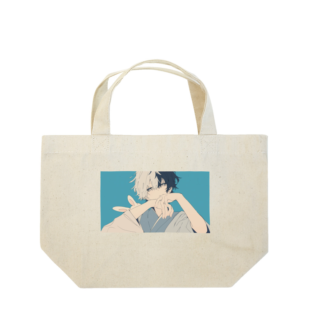 as -AIイラスト- の着物とうさ耳 Lunch Tote Bag