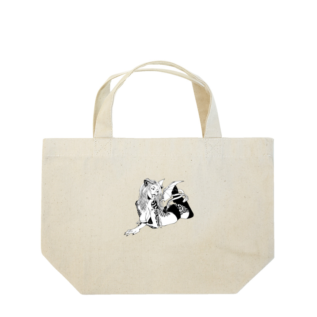 月が輝くこんな夜にのDragon Girl Lunch Tote Bag