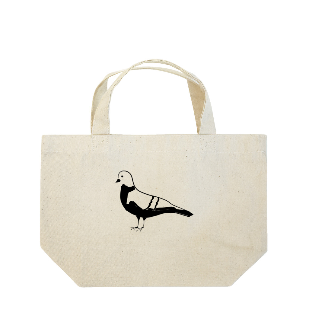 chicodeza by suzuriの鳩のシルエット ランチトートバッグ