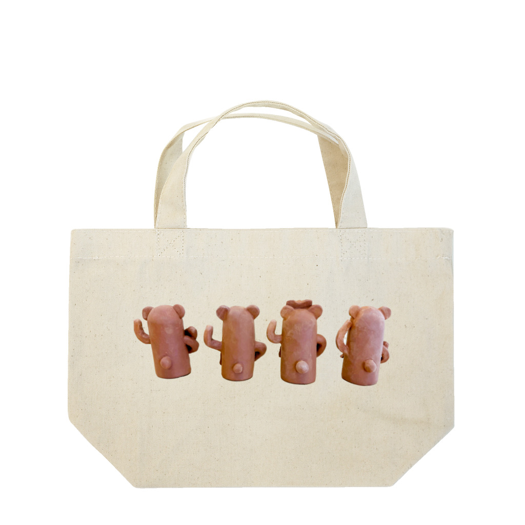 atelier_lapislazuliのくまはにわ4（うしろ） Lunch Tote Bag