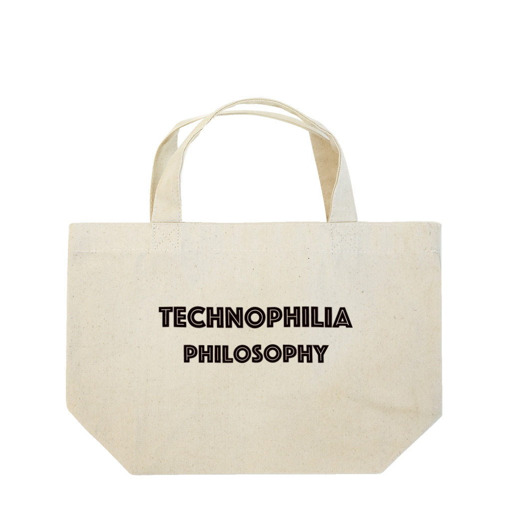 technophilia philosophyのブランドロゴ ランチトートバッグ