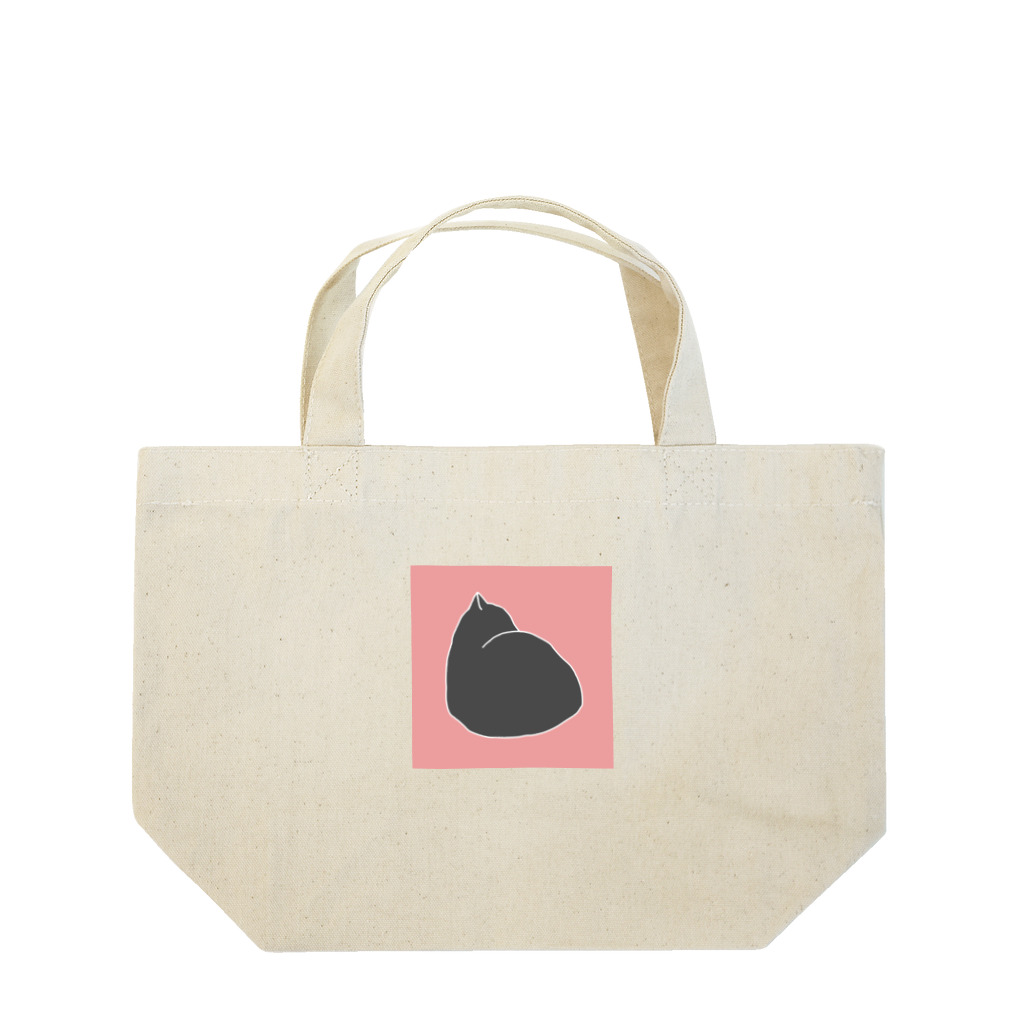 たま屋のねこねこシルエット　ピンク Lunch Tote Bag