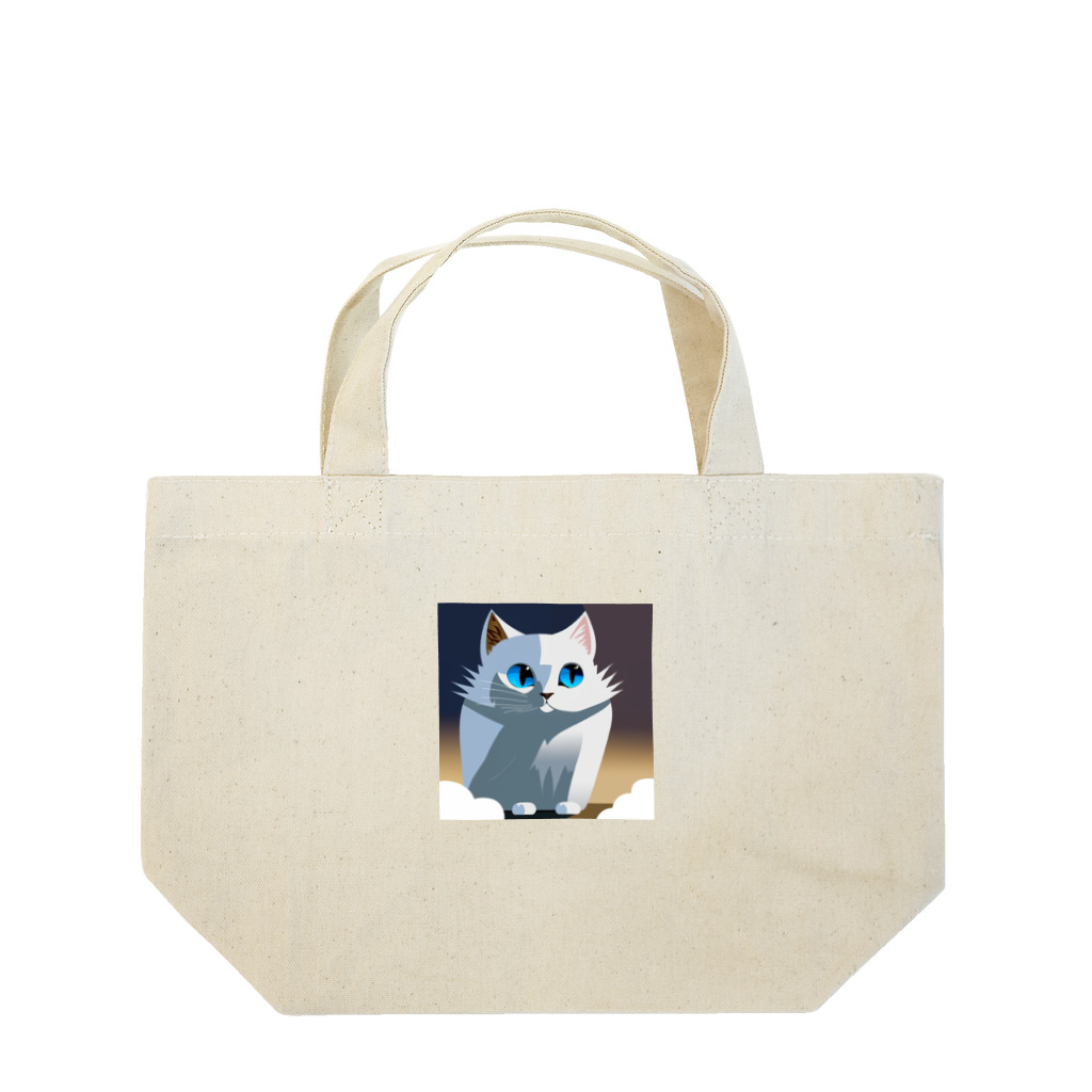 schaalの青い目の猫 ランチトートバッグ
