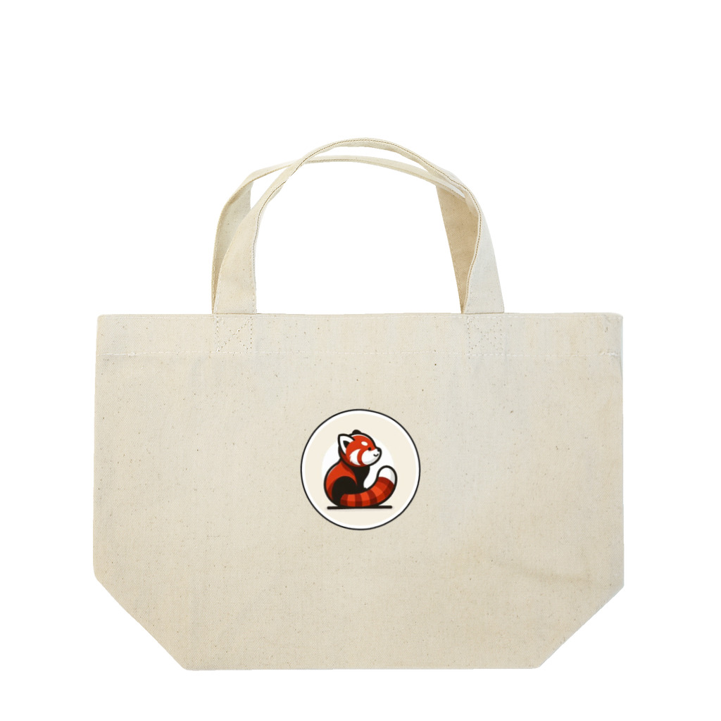 Lemon_teaの動物イラストのロゴ　レッサーパンダ ランチトートバッグ