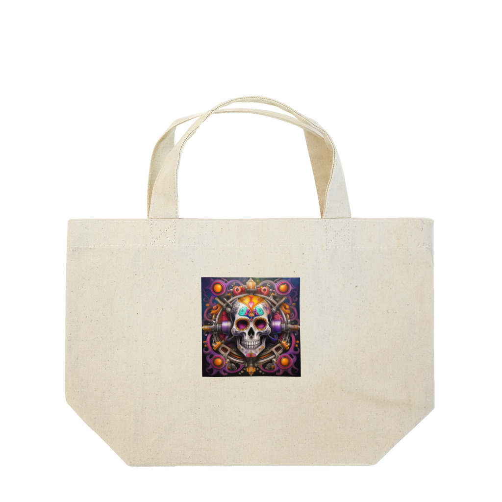 shime_savaの機械仕掛けのシュガースカル Lunch Tote Bag