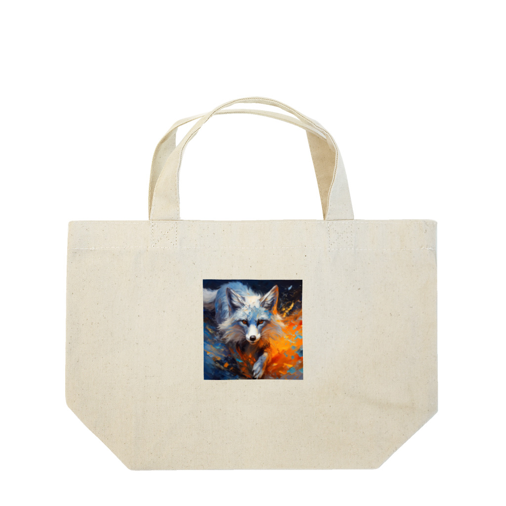 タカヤマ・サイトのフォックス・突き進む意志・アート風 Lunch Tote Bag