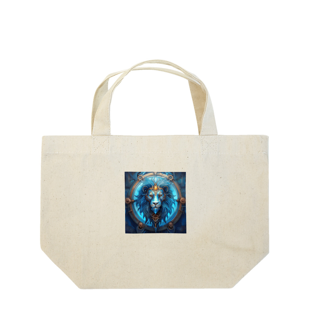 タカヤマ・サイトの青獅子の紋章・プライド　未来への勇気 Lunch Tote Bag