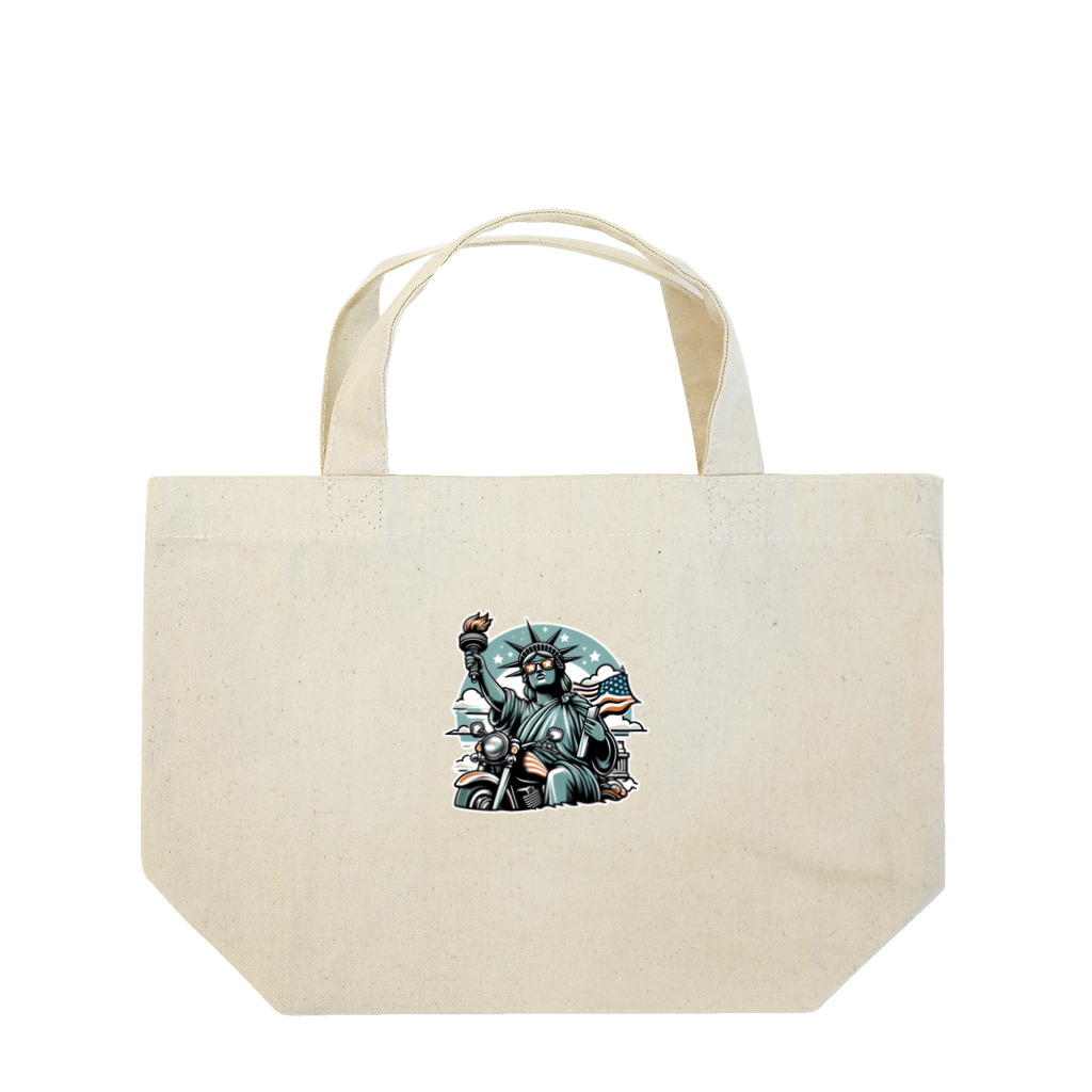 shime_savaのトーチを持ったおばちゃんライダー Lunch Tote Bag