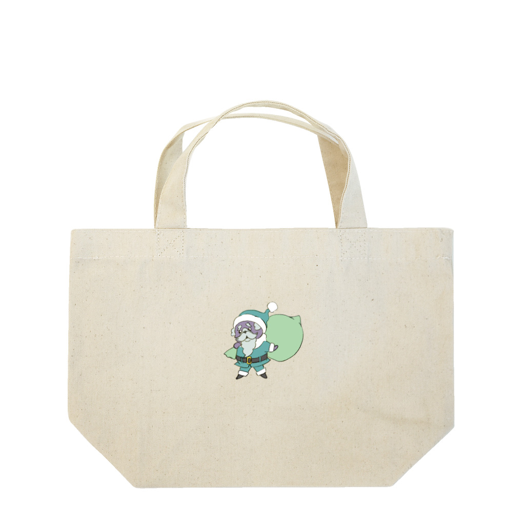 フレブルとパググッズS’IRISERの鼻ペチャクリスマス　黒パグ　 Lunch Tote Bag