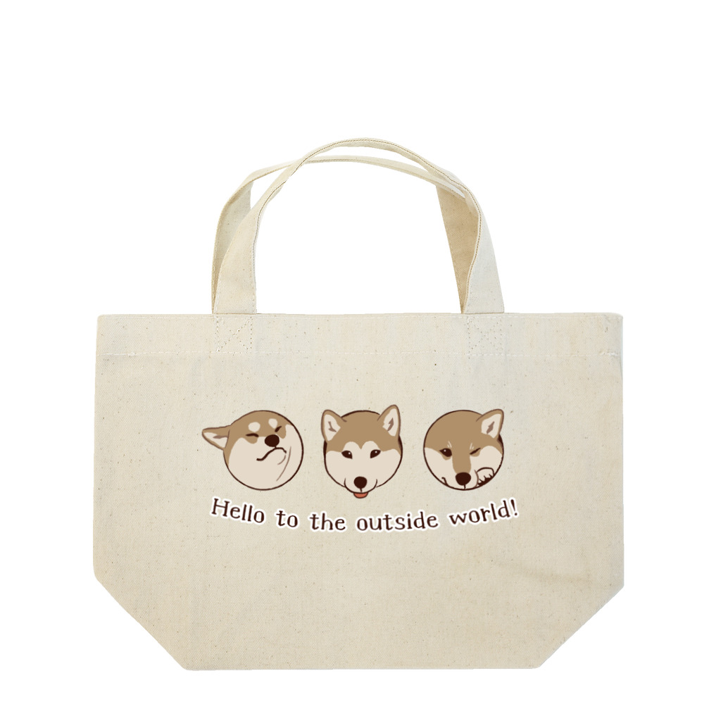 LusterAの穴から柴トリオ Lunch Tote Bag
