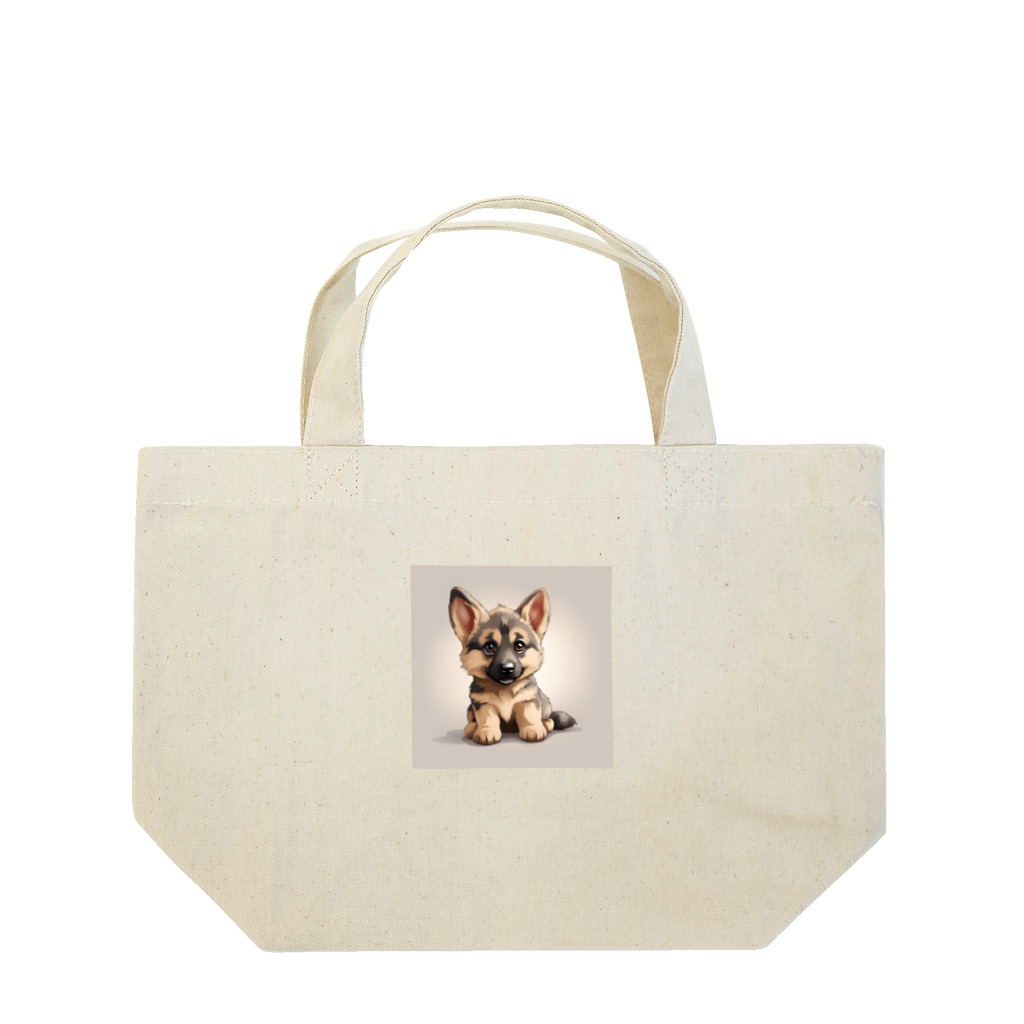 SAKU_Shopのジャーマン・シェパードの子犬 Lunch Tote Bag