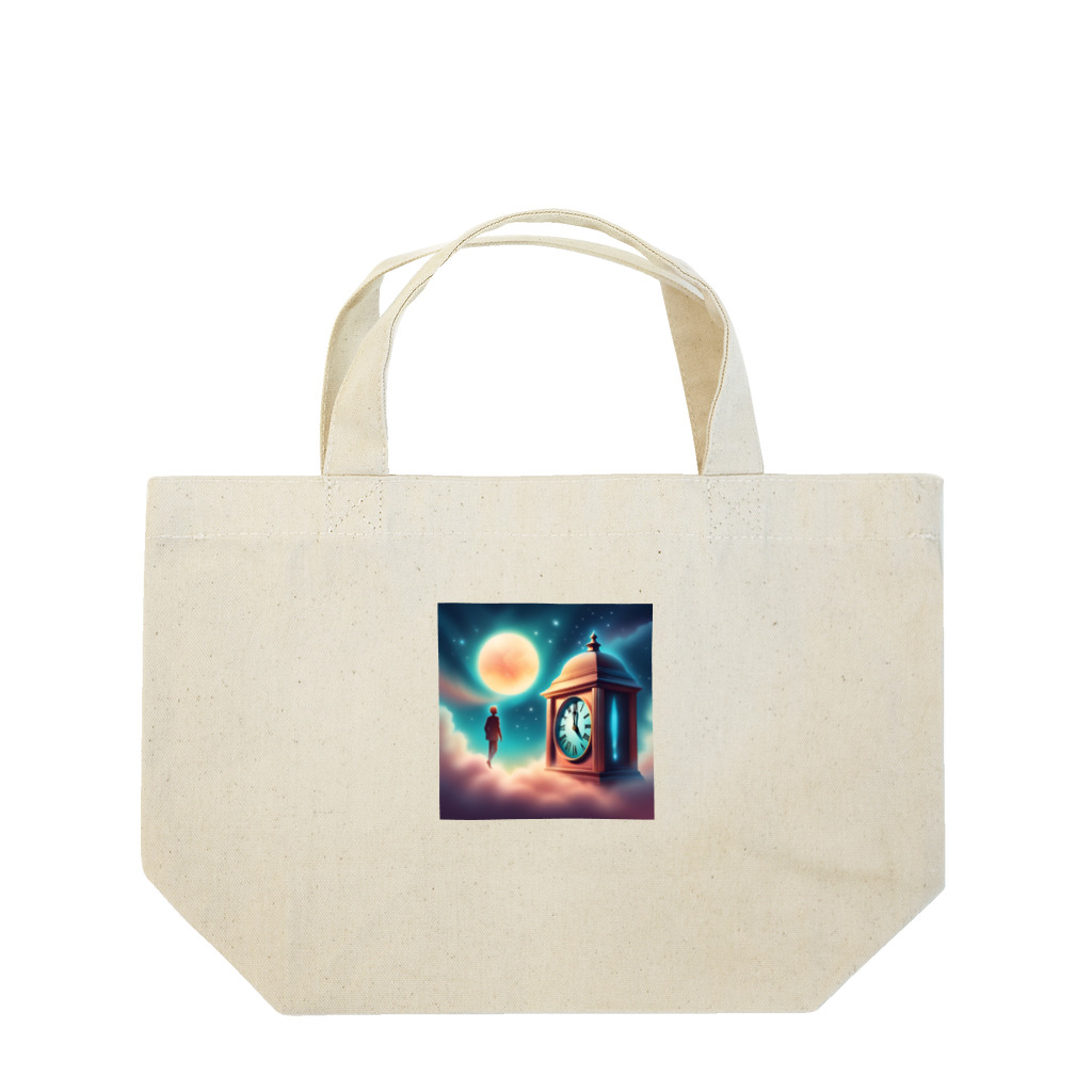dolphineのシュール！満月と宇宙時計 Lunch Tote Bag