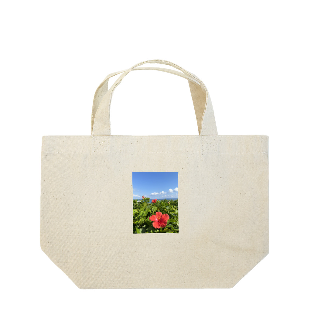 Ripples沖縄レジンアートの沖縄の海とハイビスカス Lunch Tote Bag