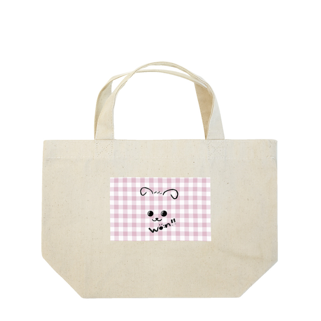 merongのわんこA♡ギンガム Lunch Tote Bag