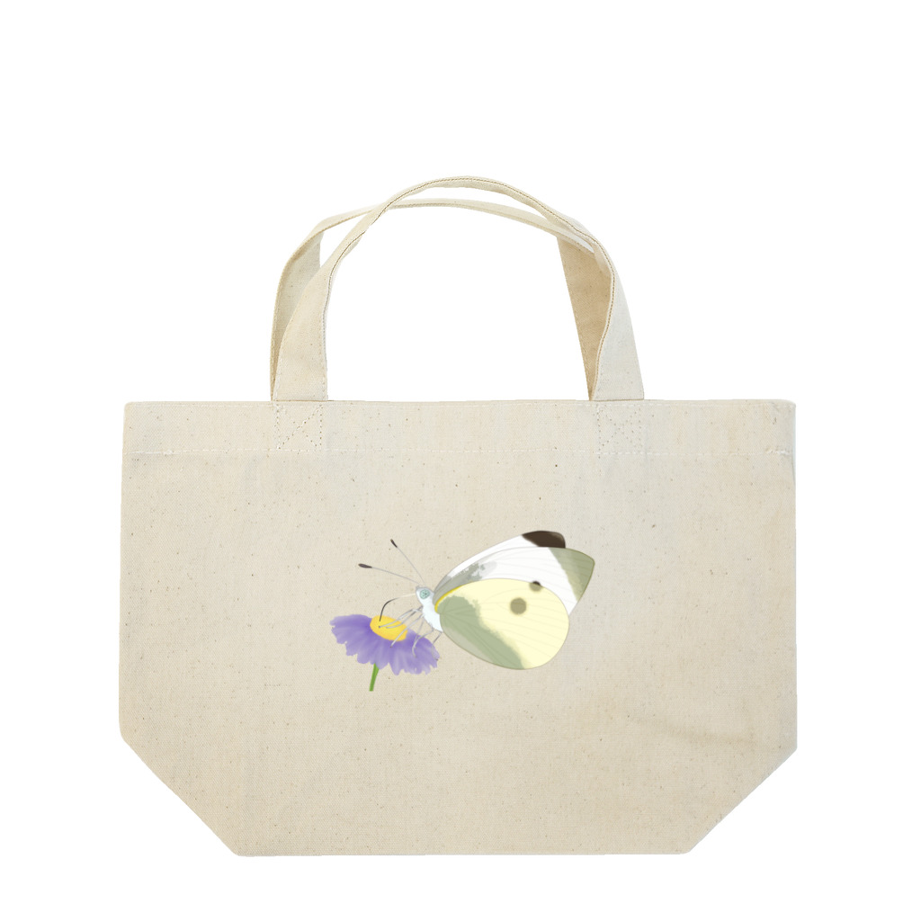 ぷにっと！パピなみ【公式】のモンシロチョウ(せいちゅう) Lunch Tote Bag