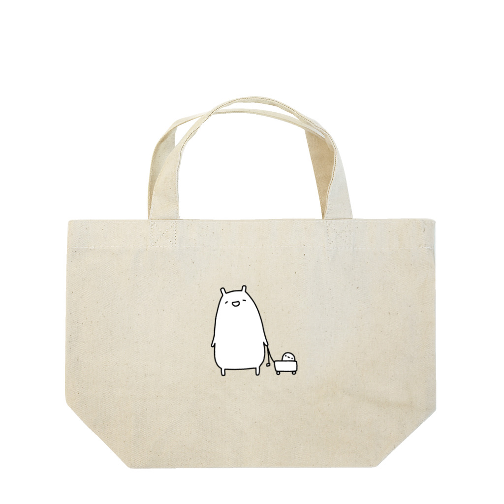 うさやのお散歩をするかわいいねこ Lunch Tote Bag