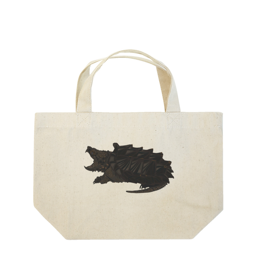 カメの歩みのワニガメ Lunch Tote Bag