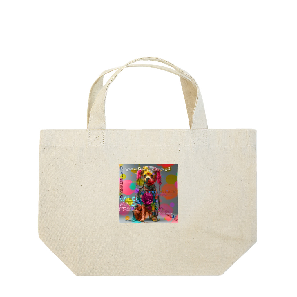 DOTS EMO JUICYのVintage Dogs Collection 02_A Lunch Tote Bag