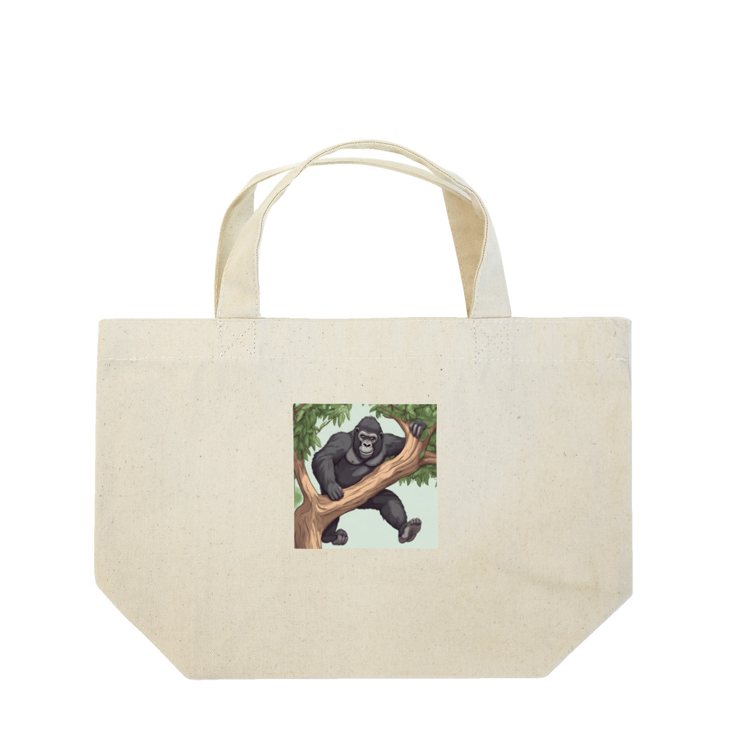 namuhatimanの木を登っているゴリラ Lunch Tote Bag