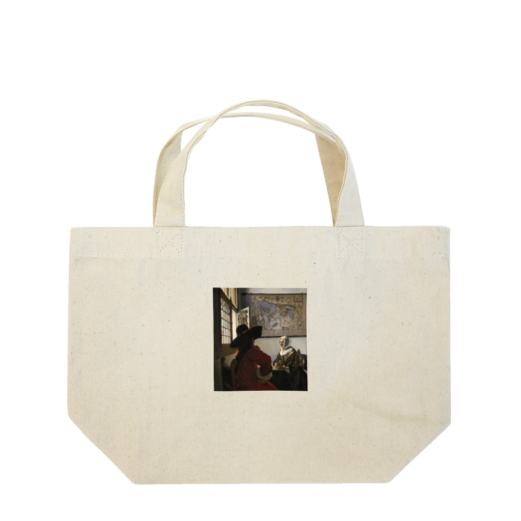 世界美術商店の兵士と笑う女 / Officer and Laughing Girl Lunch Tote Bag