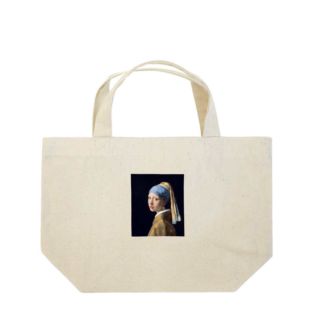 世界美術商店の真珠の耳飾りの少女 / Girl with a Pearl Earring Lunch Tote Bag