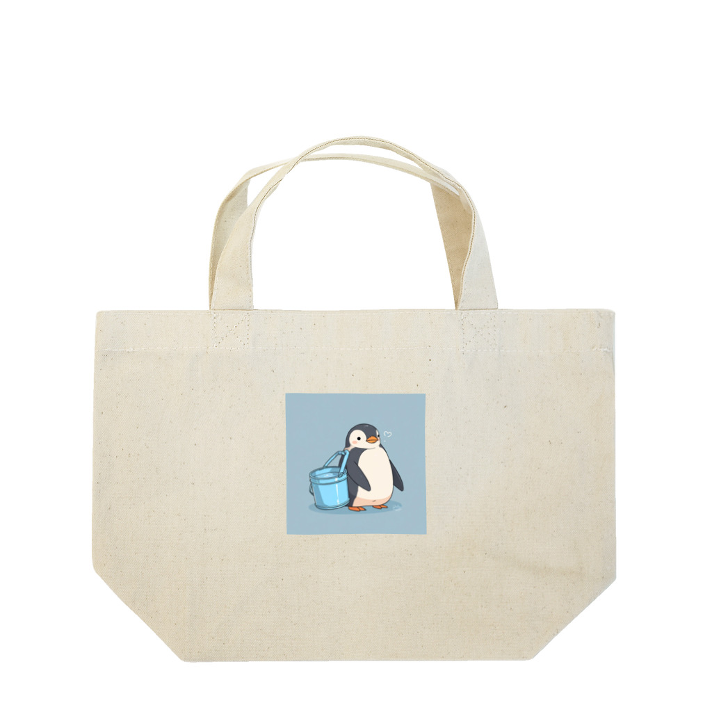 ganeshaのかわいいペンギンとおもちゃのバケツ Lunch Tote Bag