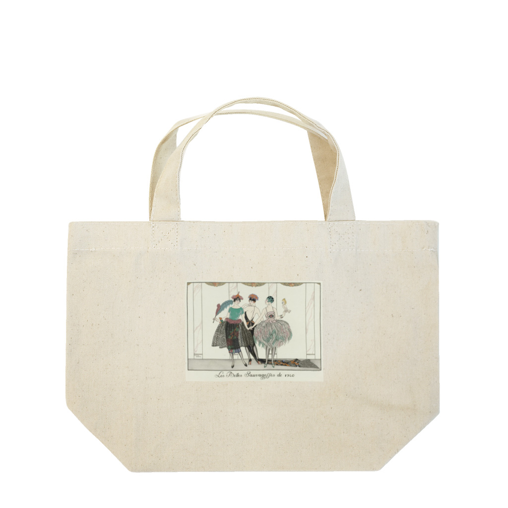 rosalinaのジョルジュ・バルビエ『ル・ボヌール・デュ・ジュール・ウ・レ・グラース・ア・ラ・モード』より《1920年の美しき野蛮人たち》 Lunch Tote Bag